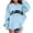 Sky Blue, variant on Kiijoy Toddler Girls Los Angeles Hoodie Kids Loose Pullover Hooded Sweatshirt, Sizes 3-4