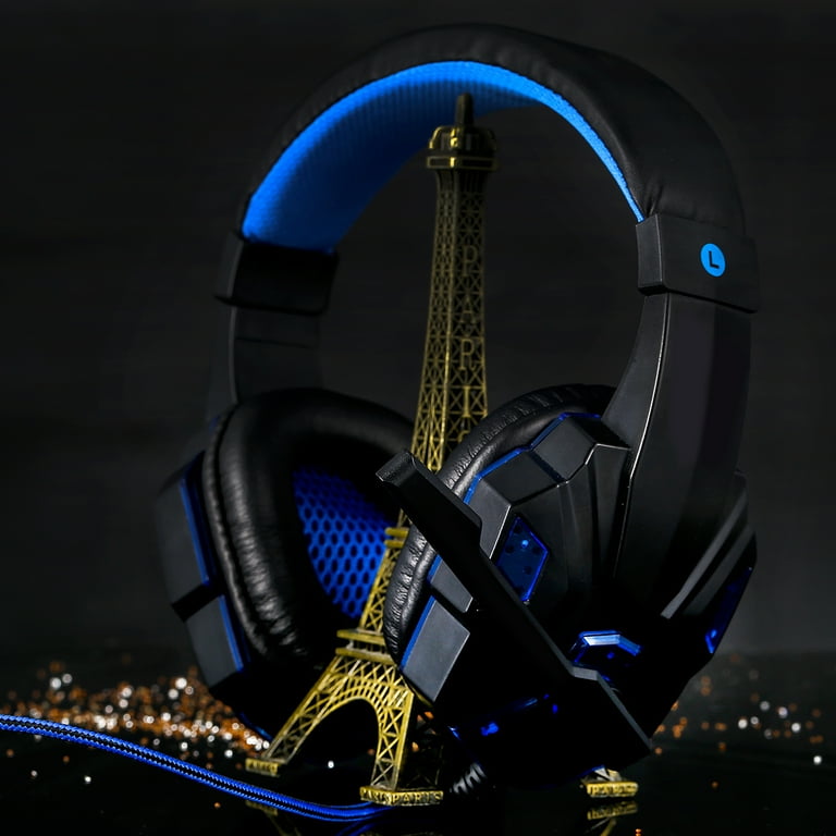 3.5mm Gaming Headset Mic LED Headphones Stereo Bass Surround For