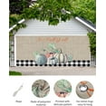 thumbnail image 2 of Thanksgiving Garage Door Banner Cover 6 x 13 ft, Thanksgiving Pumpkin Black Buffalo Plaid Retro Linen Garage Door Decorations Holiday Christmas Backdrop Decor for Winter New Year Xmas Party, 2 of 6