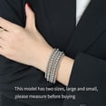 thumbnail image 4 of Cterwk 14K Silver Plated Bead Ball Bracelet Stretchable Elastic Hypoallergenic Bohemian Stackable Bracelet for Women, 4 of 4