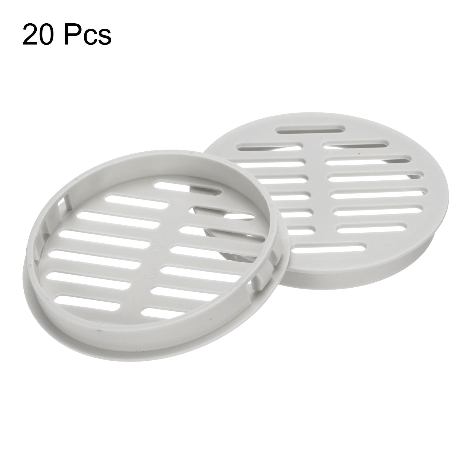 Uxcell 20Pcs 80mm/3.1in Air Vents Circular Soffit Vents, Grey Soffit Vent Cover