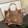 thumbnail image 6 of Women Handbag Leopards Print Shoulder Bag Top Handle Bag Casual Crossbody Bag Canvas Messengers Bag Commuting Bag, 6 of 20