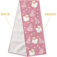 thumbnail image 3 of Christmas Table Runner Santa Claus Christmas Tree Snowflake Pink Table Runners Seasonal Winter Xmas Holiday Table Cloth Decorations for Home Dining Room Party Decor 13x72 Inch, 3 of 6