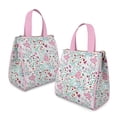 thumbnail image 2 of Pioneer Flower Floral Print Pattern Insulated Lunch Bag for Women & Adults,Large Portable Soft Cooler Lunch Bag,Thermal Food Storage Tote with Pearl Cotton,8.66L,8.75x5.75x9.5 Inch, 2 of 6