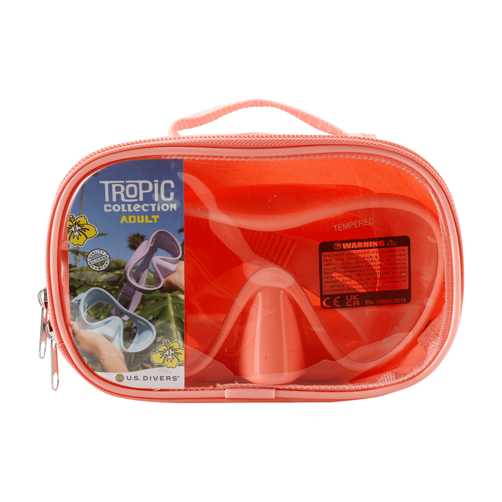 U.S. Divers Adult Tropic Snorkel Mask (Coral)