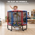 thumbnail image 5 of 55" Toddler Trampoline for Kids with Basketball Hoop, SHINPT Indoor Outdoor Kids Trampoline with Enclosure Net, Basketball, Small Trampoline Gift for Boys Girls, Mini Trampoline for Kids, 5 of 9