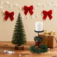 thumbnail image 5 of Christmas Reindeer & Heart Metal Candlestick - Table Centerpiece with Wreath & Red Berries - Festive Holiday Decor Enhancing Warm Ambiance for Christmas Gatherings & Home Tables, 5.31*4.33in, C, 5 of 6