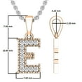 thumbnail image 4 of Dazzlingrock Collection 0.10 Carat (ctw) Round White Diamond Fancy Letter 'E' Initial Pendant 1/10 CT, 10K Rose Gold, 4 of 6