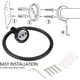 thumbnail image 3 of Matte Black Towel Ring for Bathroom 1 Pack, Kitchen Bath Towel Holder Hangers Wall Mount Duty Storage Stainless Steel, 3 of 4