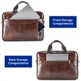 thumbnail image 5 of BAGZY Laptop Briefcase 15.6 inches Mens Genuine Leather Shoulder Bag Messenger Handbag Crossbody Business Computer Case Satchel School Rucksack Laptop Bag for Office Work Travel College, 5 of 8
