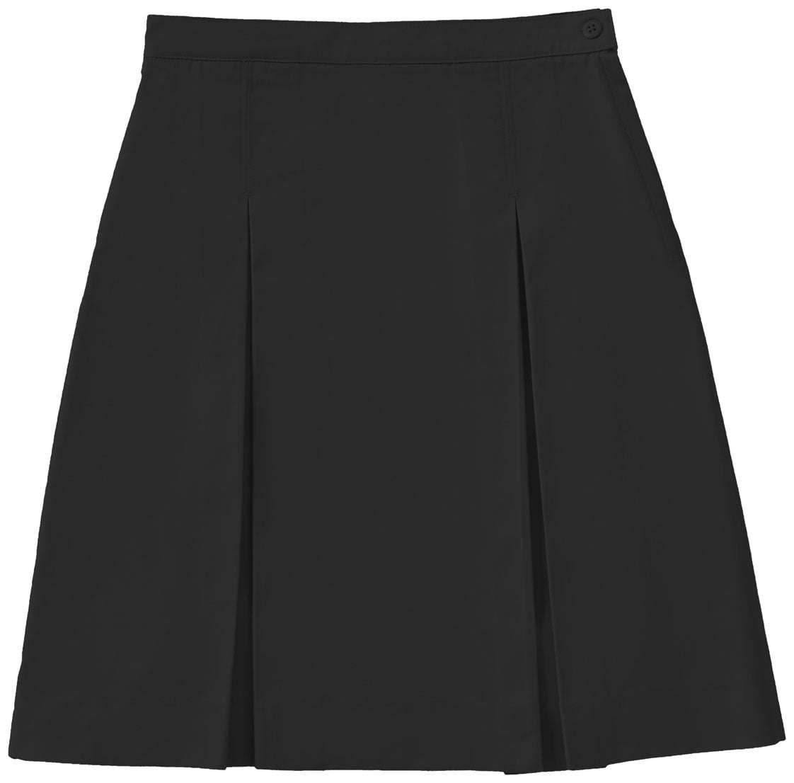 Classroom School Uniforms Adult Longer Length Kick Pleat Skirt 55794, 11/12, Black