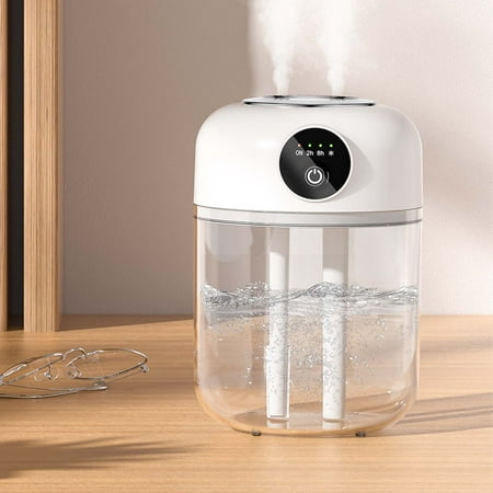 

dwsnxt Portable USB Cool Mist Humidifier with Adjustable Timer and LED Night Light - 700ml Capacity for Bedroom Use White
