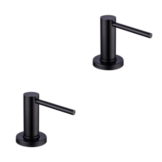 Dispensador de jabón líquido Injueey para fregadero de cocina negro 2Conjunto