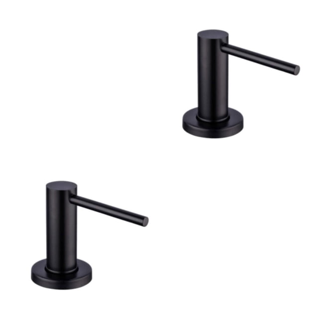 Wosthever Accesorios funcionales para fregadero de cocina, dispensador de jabón, dispensador de detergente ancho negro 2Conjunto