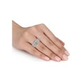 thumbnail image 5 of Forever Bride Bridal 1/5 ct Cushion Shaped Halo Diamond Engagement Ring Set, Sterling Silver, 5 of 5