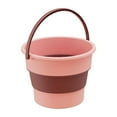 thumbnail image 2 of Cubo plegable con asa, fácil de limpiar, para limpieza del hogar. rosa, 2 of 9