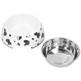 thumbnail image 3 of Pet Bowl, Easy To Clean Non-slip Base Durable Dog Feeding Bowl Resistant To Bite  For Home L Cow Texture, 3 of 8