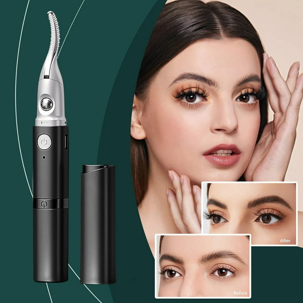 Fiudx Rizador de Pestañas, Rizador Eléctrico Compacto, Rizador Termostático, Dispositivo para Rizos Duraderos, Diseño Ideal para Viajes, Rutina de Belleza Femenina, Carga Rápida Tipo C