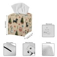 thumbnail image 3 of Psesaysky Tissue Box Cover, PU Leather Car Tissue Holder Waterproof Napkin Dispenser for Home Office Restaurant Desk Decor, Christmas Dachshund Snowman Square 5.1x5.1x5.5'', 3 of 7
