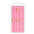 thumbnail image 2 of Mini Wooden Door, Vivid Details Bright Color 1:12 Doll House Fairy Door Birch Material  For Gifts For 1:12 Doll House Light Pink, 2 of 8
