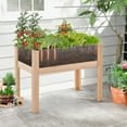 thumbnail image 5 of Raised Garden Bed with Legs, 24” Elevated Planter Box with 2 Acrylic Panel Sides, Drain Holes, Movable Beds, Plant Terrarium with Stand, Planter Raised Beds for Vegetables, Fruits, Herbs, 5 of 5