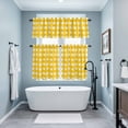 thumbnail image 3 of Yellow Plaid Kitchen Curtains Sets for Windows 36 Inch Length, Watercolor Grid Checker Gingham Farmhouse Rod Pocket Window Treatments Tier Curtains and Valances Set for Bedroom/Bathroom, 3 of 8