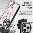 thumbnail image 5 of Case for iPhone 15 Pro Max, [10ft 4X Military-Grade Drop Protection] Durable & Shockproof Phone Case Cover Design for iPhone 15 Pro Max - Cherry Blossom - Clear Black, 5 of 6