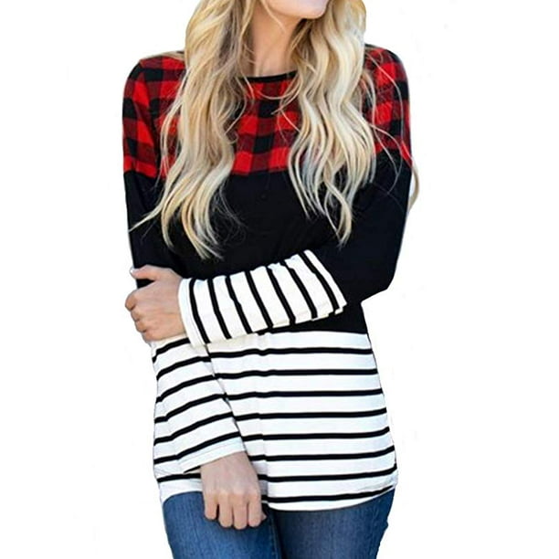 buffalo plaid womens blouse