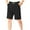 Black, variant on asjyhkr Mens Dress Shorts Elastic Waistband Casual Work Business Regular Fitted Shorts with Pockets