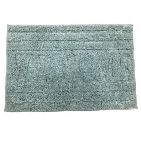 Tapis de bain en microfibre Home Decor Inc. Collection Naples – 50,8 x 76,2 cm, bleu clair, doux et absorbant