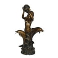 thumbnail image 1 of Mermaid with Two Dolphins Bronze Statue Fountain - Size: 26"L x 22"W x 43"H., 1 of 11