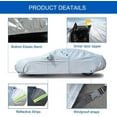 thumbnail image 4 of Kaugung 6 Layers Car Cover Custom Fit Audi A5 (2007-2023), Outdoor Waterproof All Weather Sun Rain Dust Snow Protection with Zipper Door.(USA Warehouse,Within 3-7 Days), 4 of 6