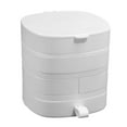 thumbnail image 2 of Jewelry Organizer, Small Jewelry Storage Box Earring For Women, 4-Layer Rotating Travel Jewelry Tray Case With Lid For Bracelets Rings Bracelets, 2 of 8