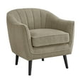 thumbnail image 2 of Weston Home Rhyl Mid-Century Modern Channel-Tufted Accent ChairTaupe, 2 of 8