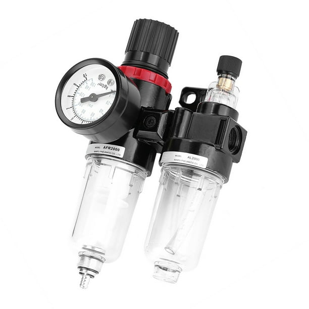 Regulador de Filtro de Presión de Aire Neumós, Lubricador, Trampa de Agua y Humedad, Separador de Agua y Aceite G1/4 Para Compresor de Aire