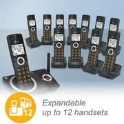 AT&T 2-Handset Expandable Cordless Phone with Unsurpassed Range, Smart Call Blocker and Answering System, CL82219 (Black)