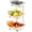 Gold-rimmed, variant on Ceramic Fruit Bowl for Kitchen Counter - 3 Tier Fruit Basket with Metal Stand, Tiered Fruit Stand for Countertop, Snack, Nuts, Cake, Dessert, Cute (Gold-rimmed, Small)