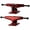 Red, variant on Rekon 5" Hanger 7.75" Axle Set of 2 Skateboard Trucks (Blue)