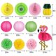 thumbnail image 4 of Hawaiian Beach Theme Tropical Luau Party Decoration Pineapple Flamingo Honeycomb Ball Paper Fan Flower Set, 4 of 5