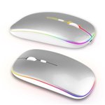 Wireless Mouse Rechargeable Wireless Mouse LED Wireless Mouse Portable Mobile Optical Office Mouse Slim Silent