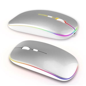 Souris sans fil rechargeable LED Souris sans fil Portable mobile optique de bureau souris mince Silent