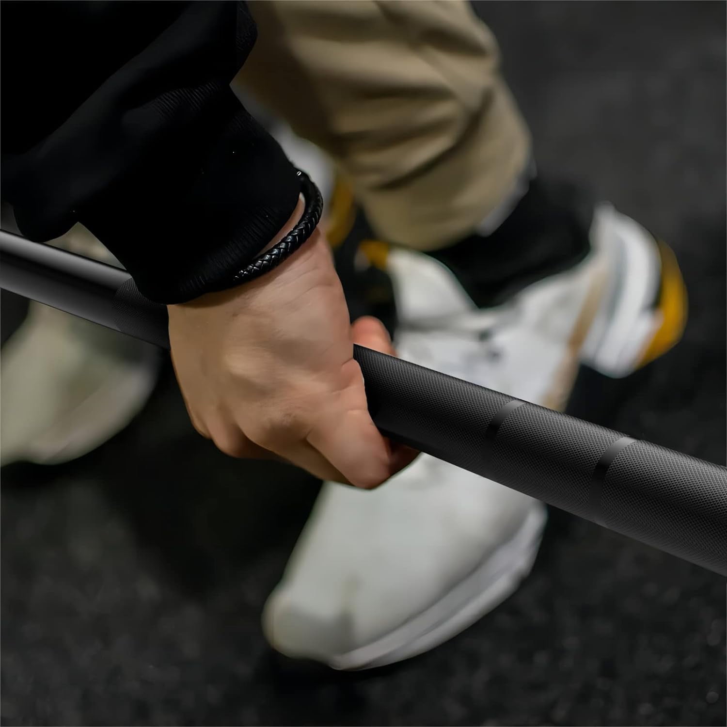 Tuekys 7.2FT Barbell for Weightlifting and Powerlifting 45lb, Bar for 1500lbs Capacity, Weight Bar Fit 2" Standard Weights