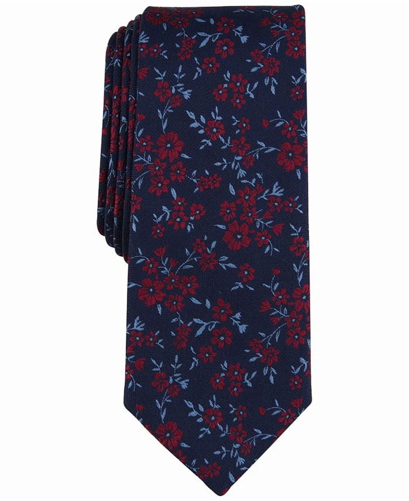 Masonic Revival Burgundy 'Working Tools' Necktie - 3.25" Standard Width, 60" Long, Discreet Freemason Design