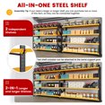 thumbnail image 6 of AUHUP 4-Tier Garage Storage Shelves 7000LBS Heavy Duty Metal Shelving 79" W Shelving Unit for Warehouse,Basement Industrial,Commercial Utility Rack Shelf, 79"H x 79"W x 24"D,Black&Yellow, 6 of 10