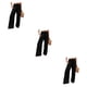 thumbnail image 1 of Pantalones Qarigey Verano Primavera Casual Pierna ancha Elástico Negro XXL, 1 of 6