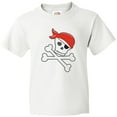 thumbnail image 3 of Inktastic Pirate Skull and Crossbones Youth T-Shirt, 3 of 5