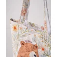 thumbnail image 4 of Lotusprint LLC 2D Print Sleeping Cat on Books Design Quilted Tote Bag, Cute Floral Animal Gift for Cat Lovers, 4 of 4