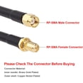 thumbnail image 2 of Cable RP-SMA macho a RP-SMA hembra de 20 pies, cable coaxial de extensión de antena RG58 RP-SMA de baja pérdida para, 2 of 4