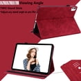 thumbnail image 3 of GSFY Case Compatible with iPad Air 11 inch M3 2025 / M2 2024, iPad Air 10.9 inch 4th / 5th Gen, PU Leather Multi-Angle Folio Stand Cover with Pencil Holder & Card Pockets, Butterfly-Red, 3 of 7