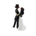 thumbnail image 4 of DWK Day of the Dead Skeleton Couple Romantic Figurines in Red, White, and Black Used for Wedding Cake Topper - 6.5", 4 of 4